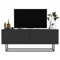 TV-SCHRANK Enjoy Grau matt mit Metallrahmen 120 cm - Schwarz/Grau, Holzwerkstoff/Metall (120/46/35cm) - Meble Lindner