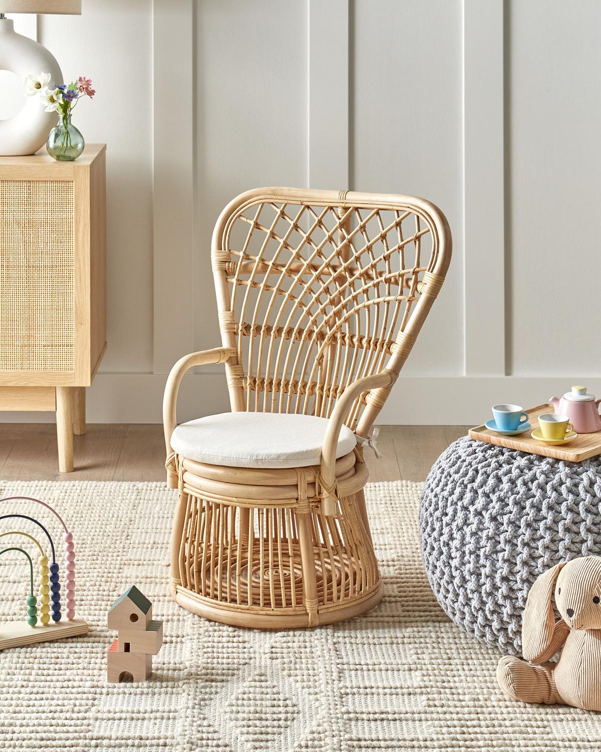 KINDERSESSEL Naturfarben Temeni - Naturfarben, Naturmaterialien (53/71/48cm) - Beliani