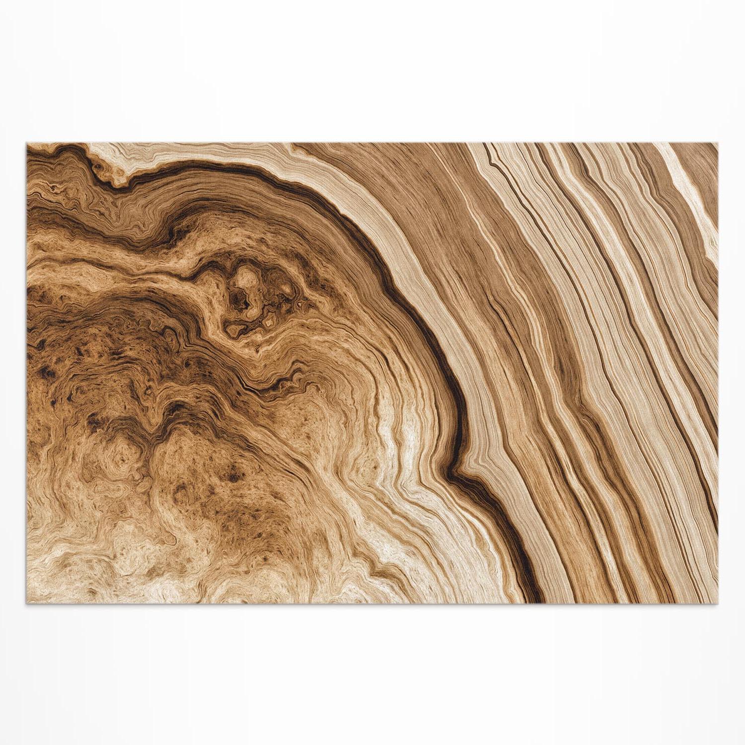 TEPPICH 60x90 cm Formen in Steinoptik - Braun, Kunststoff (60/90cm) - Wallfluent