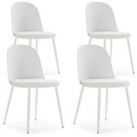 STUHL 4er-Set Kana weiß - Weiß, Kunststoff/Metall (45/83/51cm) - VS Venta-stock