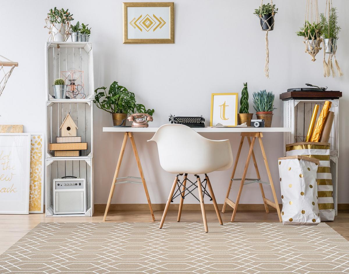 TEPPICH Premium en Vinyle Weißes Design 60x90 cm - Grau, Kunststoff (60/90cm) - STORESDECO