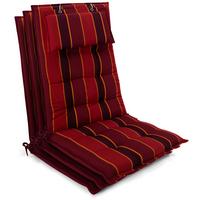 HOCHLEHNER Sun-HL 119x50x8cm Rot-Anthrazit-Gestreift (3tlg) - Dunkelrot, Textil (50/120cm) - Beautissu 