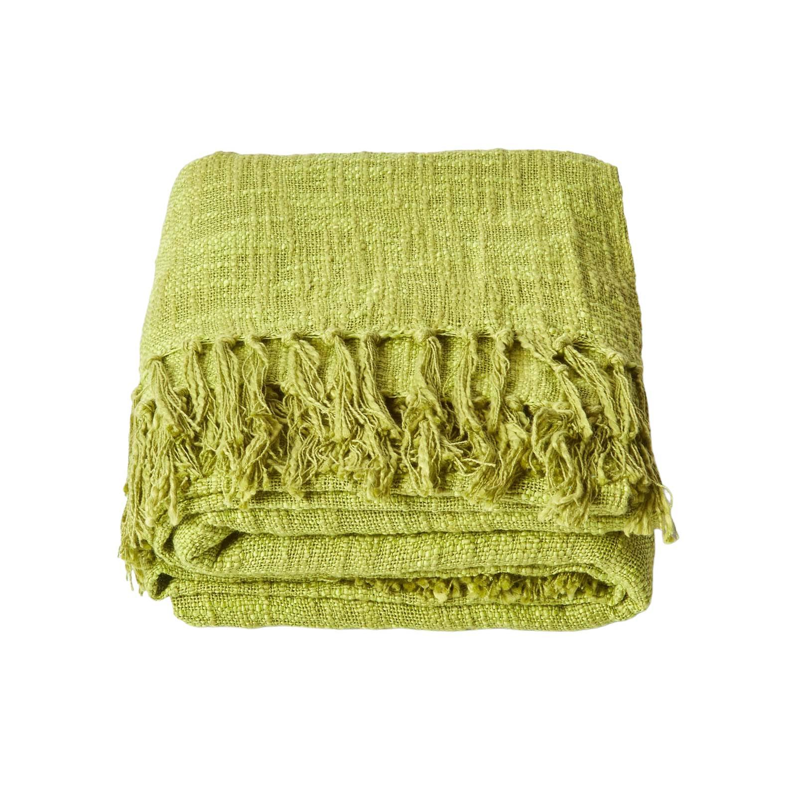 WOHNDECKE Nirvana Slub 255/360 cm, 100% Baumwolle - Grün, Textil (255/360cm) - Homescapes