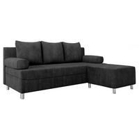 SCHLAFSOFA Dover mit Polsterhocker - Chromfarben/Anthrazit, Holz/Kunststoff (192/86/80cm) - MIRJAN24