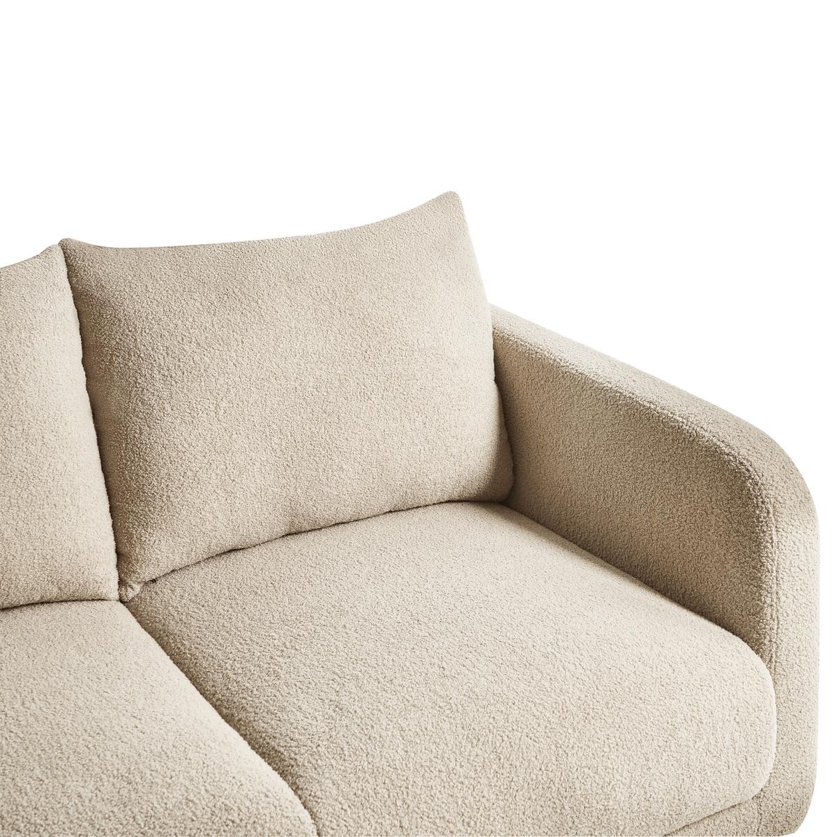 2-SITZER-SOFA Bouclé Beige Gimo - Hellbraun, Textil (149/83/80cm) - Beliani