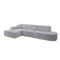 ECKSOFA Ottomane Links IREA-L2 - 327x165x80 cm Grau - Titanfarben, Holzwerkstoff/Textil (327/165cm) - ALTDECOR