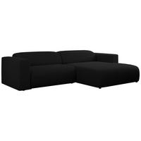 OFERTA WYCOFANA ECKSOFA PASADENA Schwarz Bouclé Rechts Seite - Schwarz, Kunststoff/Textil (288/180cm) - MKS