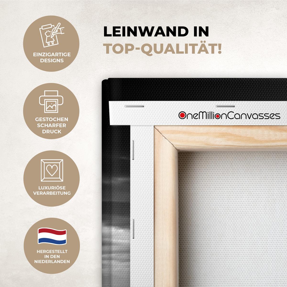 LEINWANDBILD Paris - Skyline - Eiffelturm - Stadt - Wolken Wandbild Wohnzimmer 60x80 cm - Dunkelgrau, Textil (60/80cm) - MuchoWow