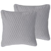 DEKOKISSEN 2er-Set Grau 45/45 cm Motari - Grau, Textil (45/45cm) - Beliani