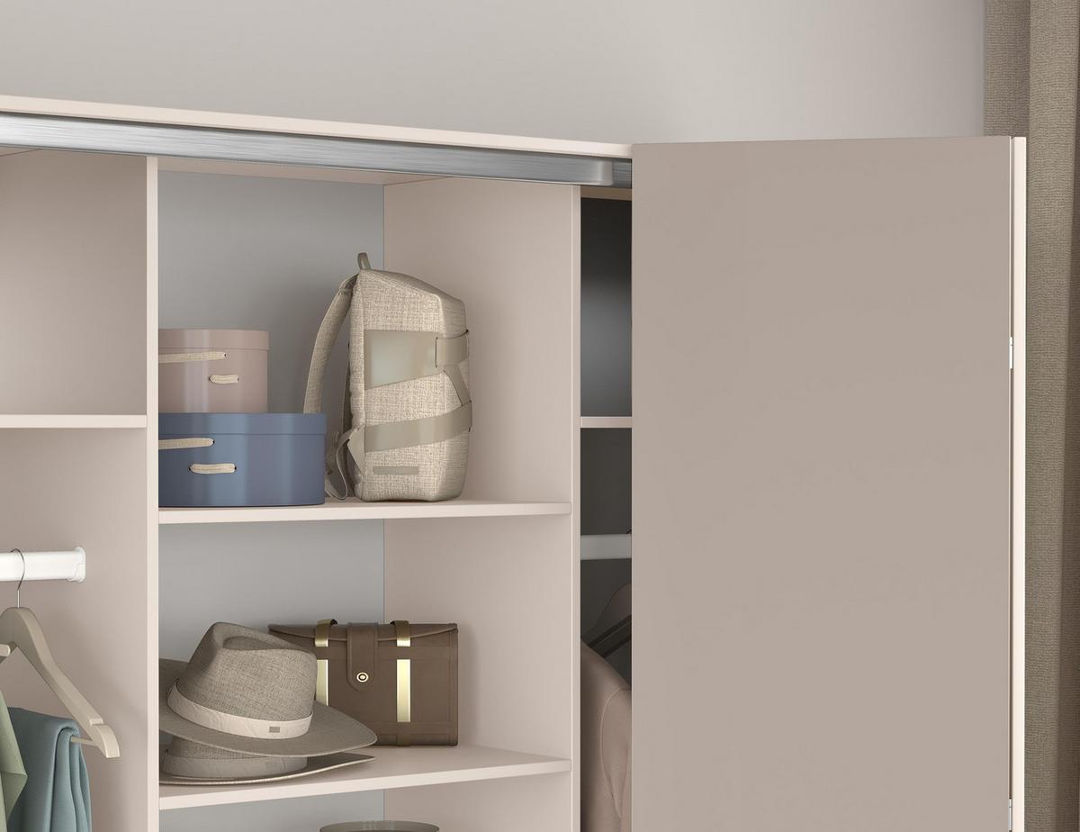 FALTTÜRENSCHRANK Omodeo 170 cm breit in Kaschmir – mit WingLine-Falttüren - Beige, Holzwerkstoff (170/240/58cm) - AX Living
