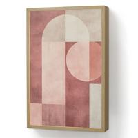 WANDLEUCHTE MIT AKKU Figuren - Abstrakt - Rosa 40x60 cm - Altrosa, Holzwerkstoff (40/60/8cm) - OnlyWow