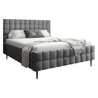 POLSTERBETT Ardea Leg - Schwarz/Grau, Holz/Textil (180/200cm) - MIRJAN24