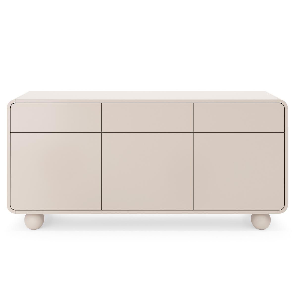 SIDEBOARD TONDO 160/75/39cm mit 3 Schubladen 3 Türen Kaschmir - Kaschmir, Holzwerkstoff (160/75/39cm) - MASSENO