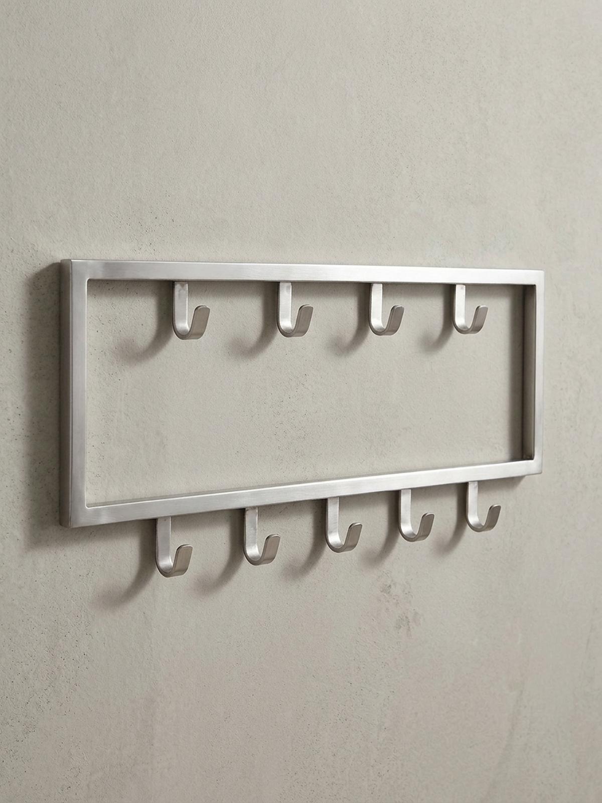WANDGARDEROBE Metall Silber Modern poliert - Silberfarben, Metall (50/20/4cm) - KADIMA DESIGN