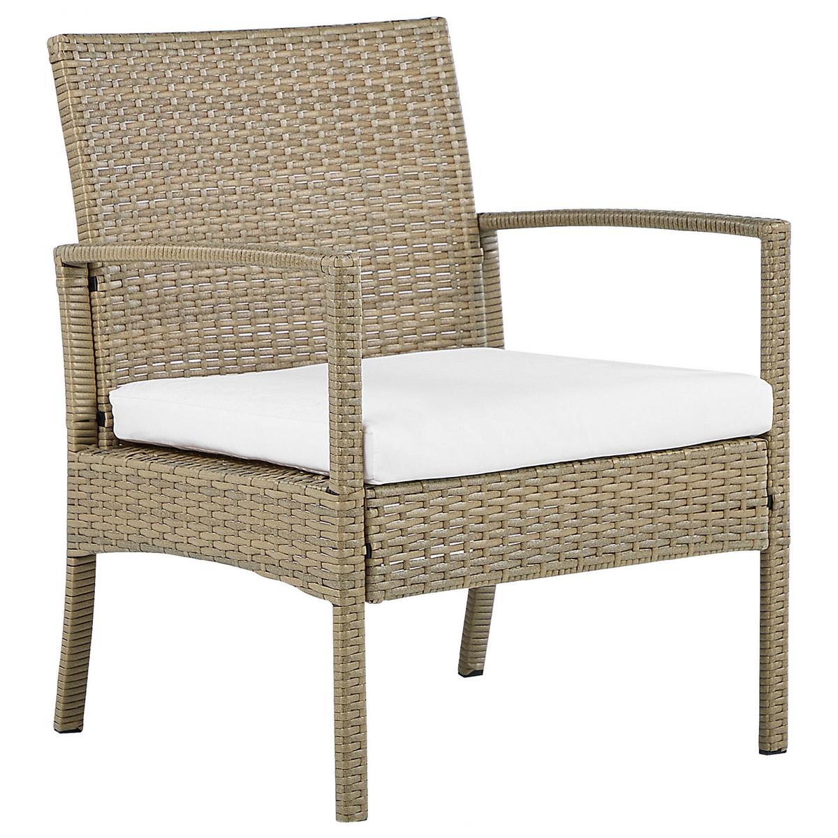 LOUNGE-SET 4-sitzer Rattan Beige Marsala - Beige, Kunststoff - Beliani