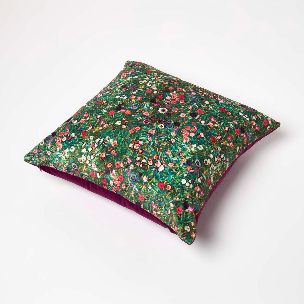 KISSENHÜLLE Samt 46/46 cm – Italienische Gartenlandschaft - Multicolor, Textil (46/46cm) - Homescapes