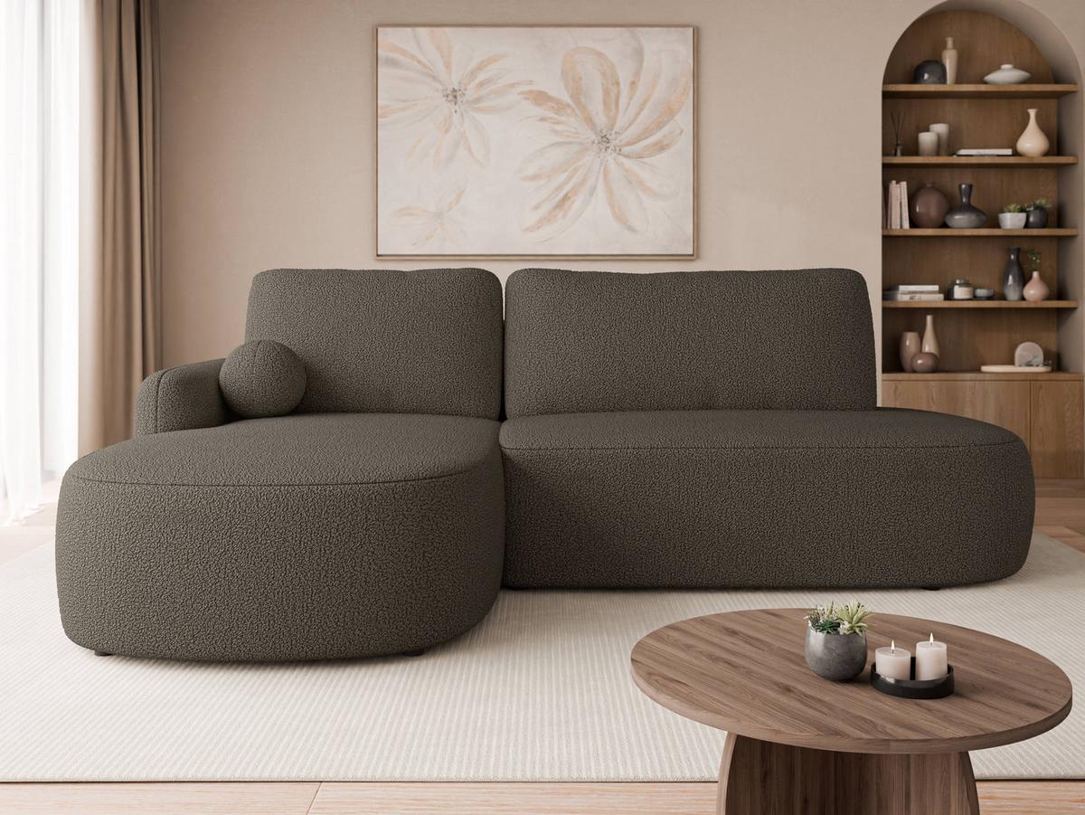 ECKSOFA Loridu O Premium, Seite: Links - Wengefarben/Schwarz, Holz/Kunststoff (274/174cm) - MIRJAN24