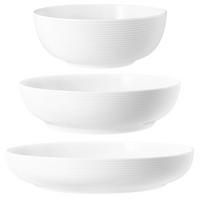 FOODBOWL Beat Color Glaze Weiß 20/25/28 cm 3-tlg. - Weiß, Keramik (1cm) - Seltmann Weiden