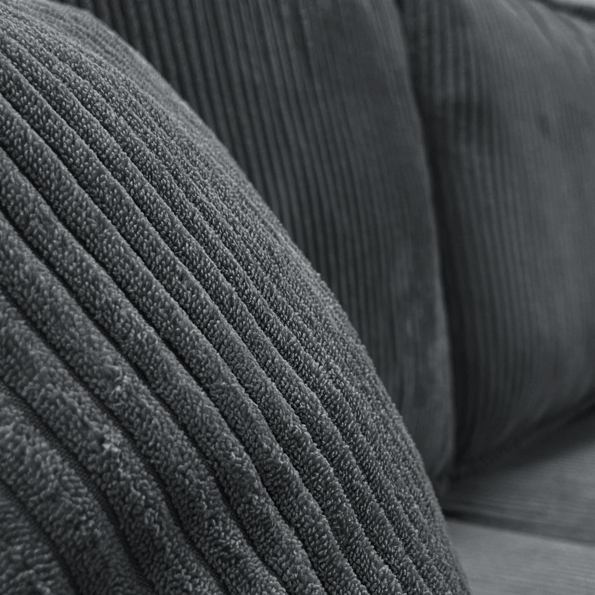 ECKSOFA Gepolstertes CARLO XL Cord mit Schlaffunktion und Bettkasten, Poso 34 - Dunkelgrün, Textil (277/143cm) - Lookway