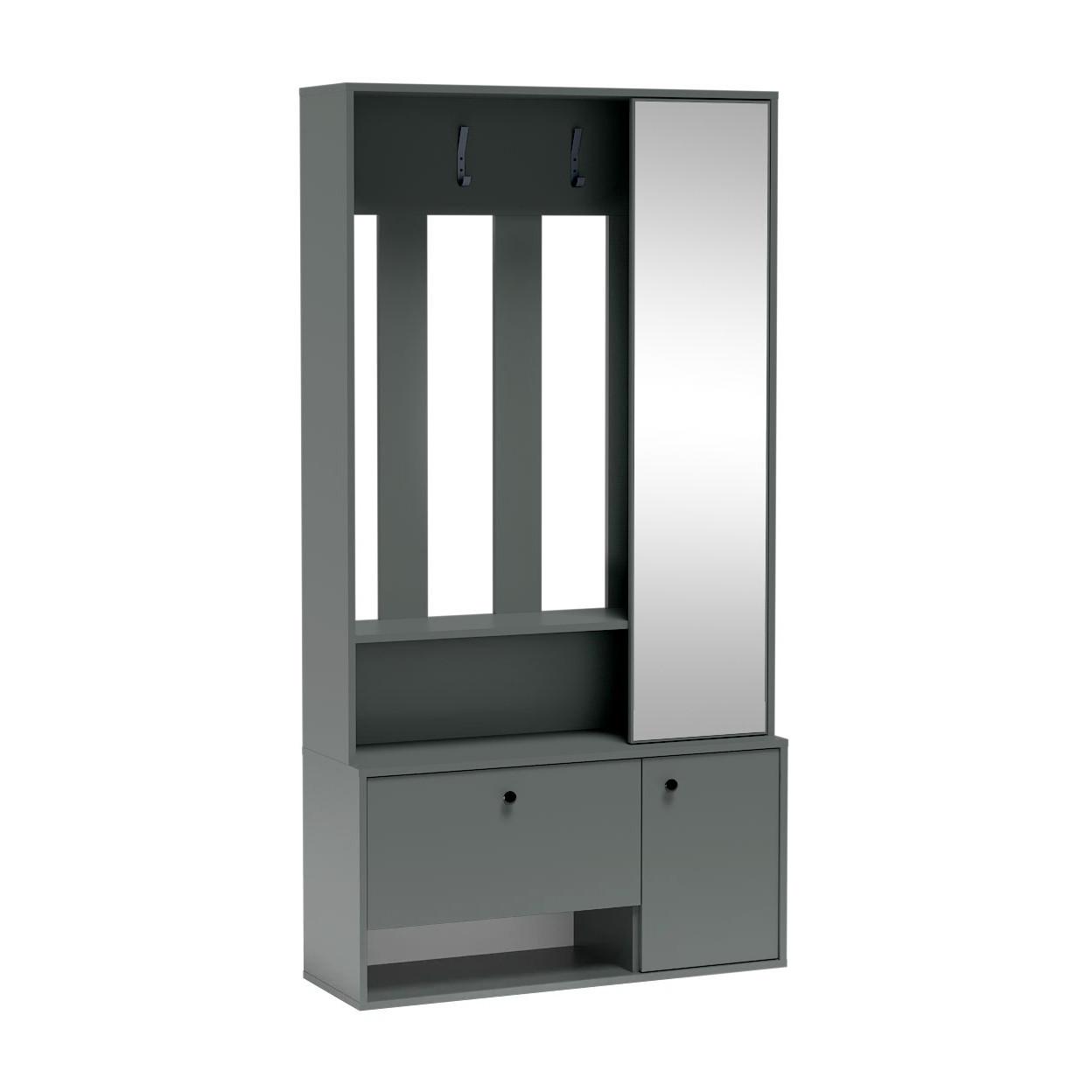 GARDEROBENSCHRANK Pots Plus mit zwei Türen grün - Grün, Holzwerkstoff (100/190/33cm) - Beautysofa