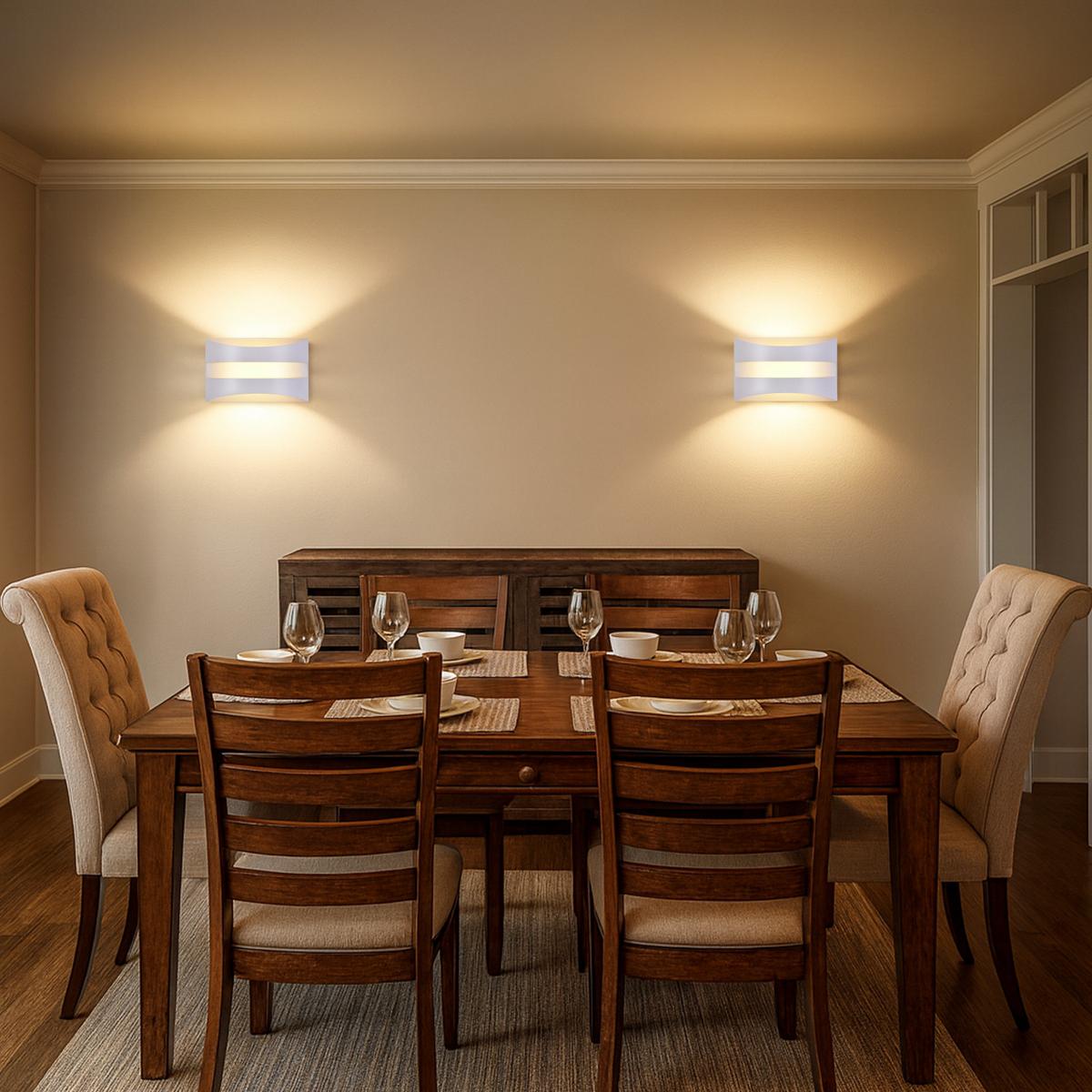 LED-WANDLEUCHTE Twinkling 21/13/8 cm - Weiß, Metall (13/8/21cm) - ZMH
