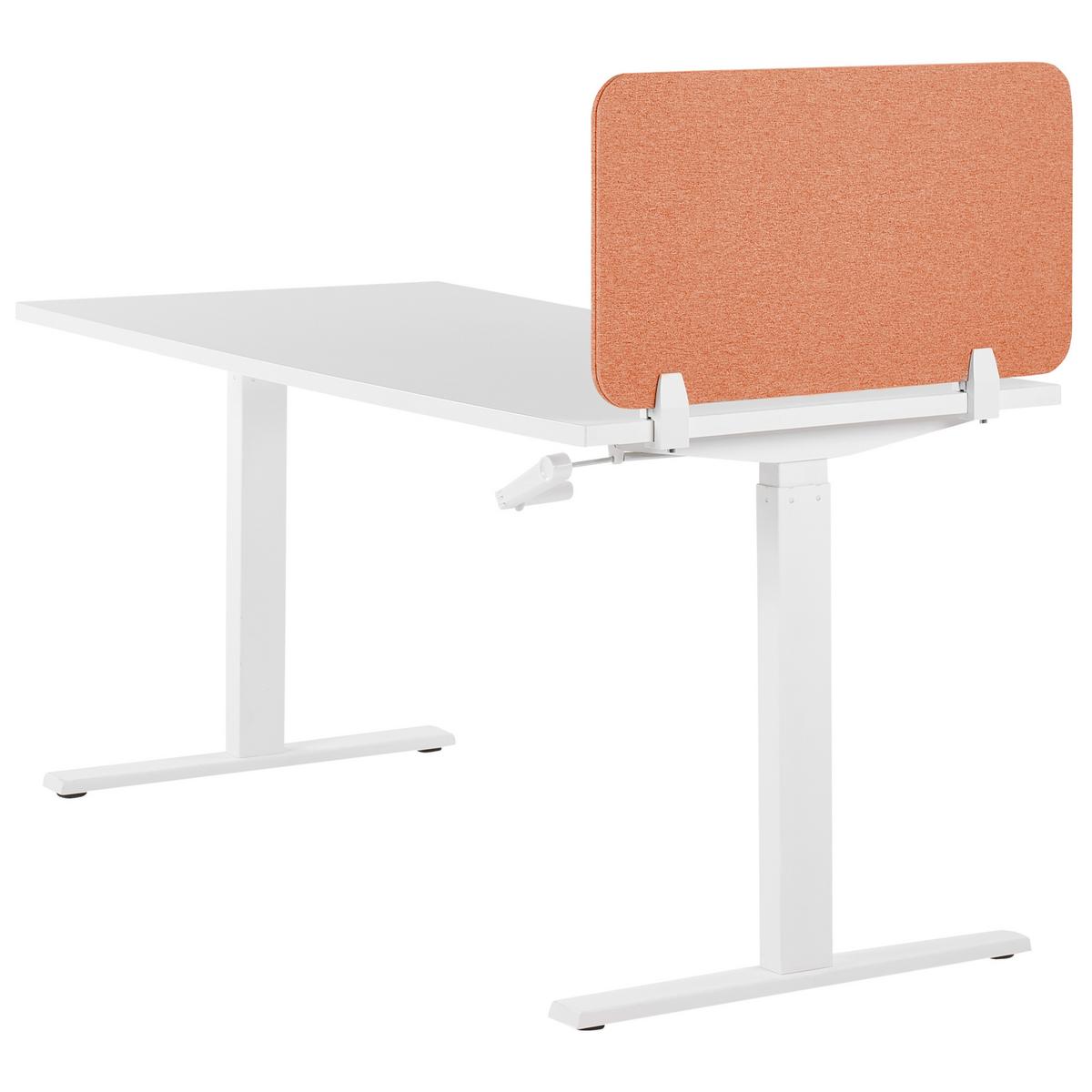 SCHREIBTISCHTRENNWAND 80 x 40 cm Hellrot Wally - Rot, Textil (80/40/2cm) - Beliani