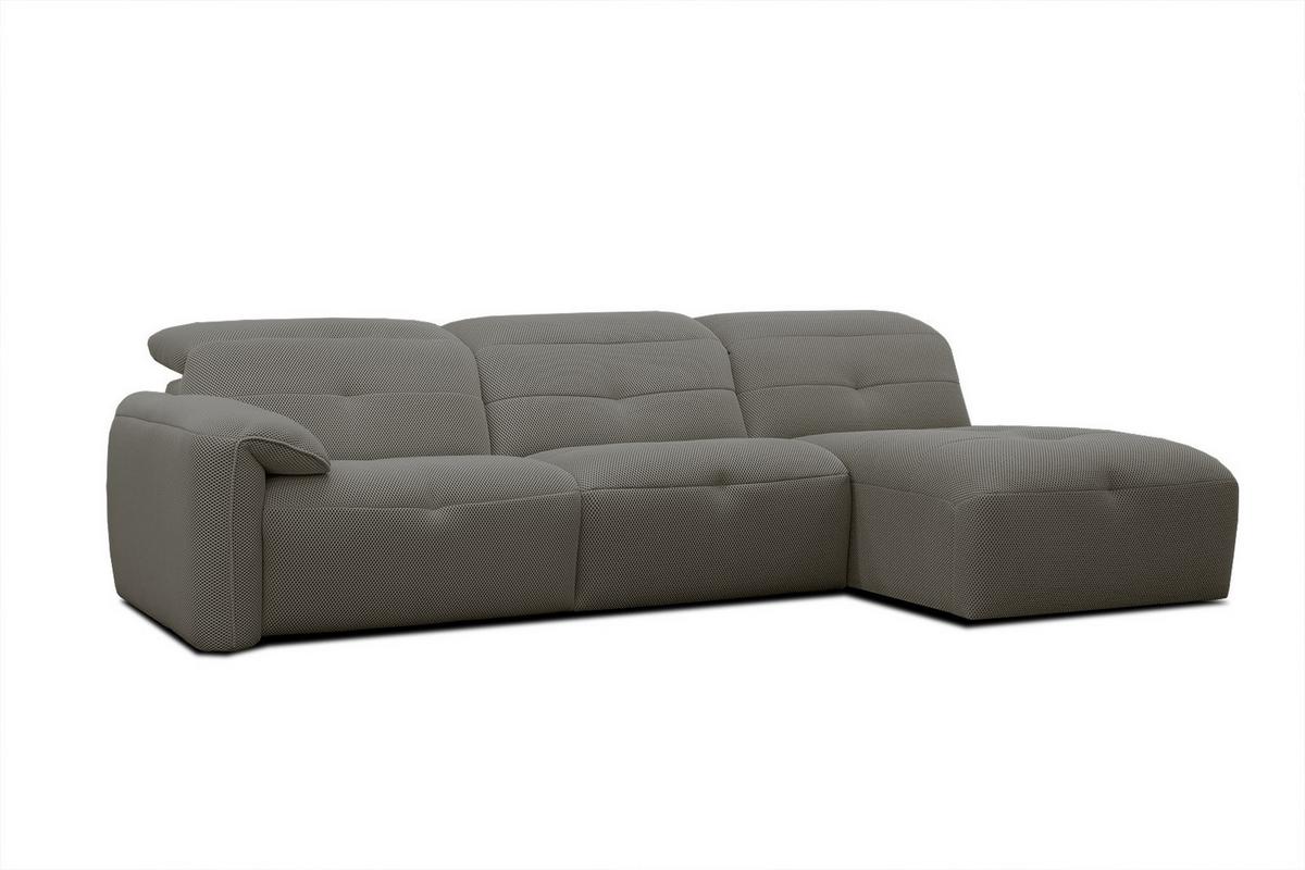ECKSOFA TRENTO 4-Sitzer, taupe - Taupe/Schwarz, Holzwerkstoff/Kunststoff (262/165cm) - Wozimo