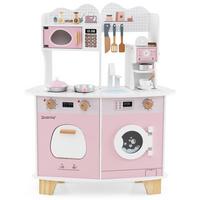 SPIELKÜCHENSET Rosa - Pink, Holzwerkstoff (70/88/30cm) - COSTWAY