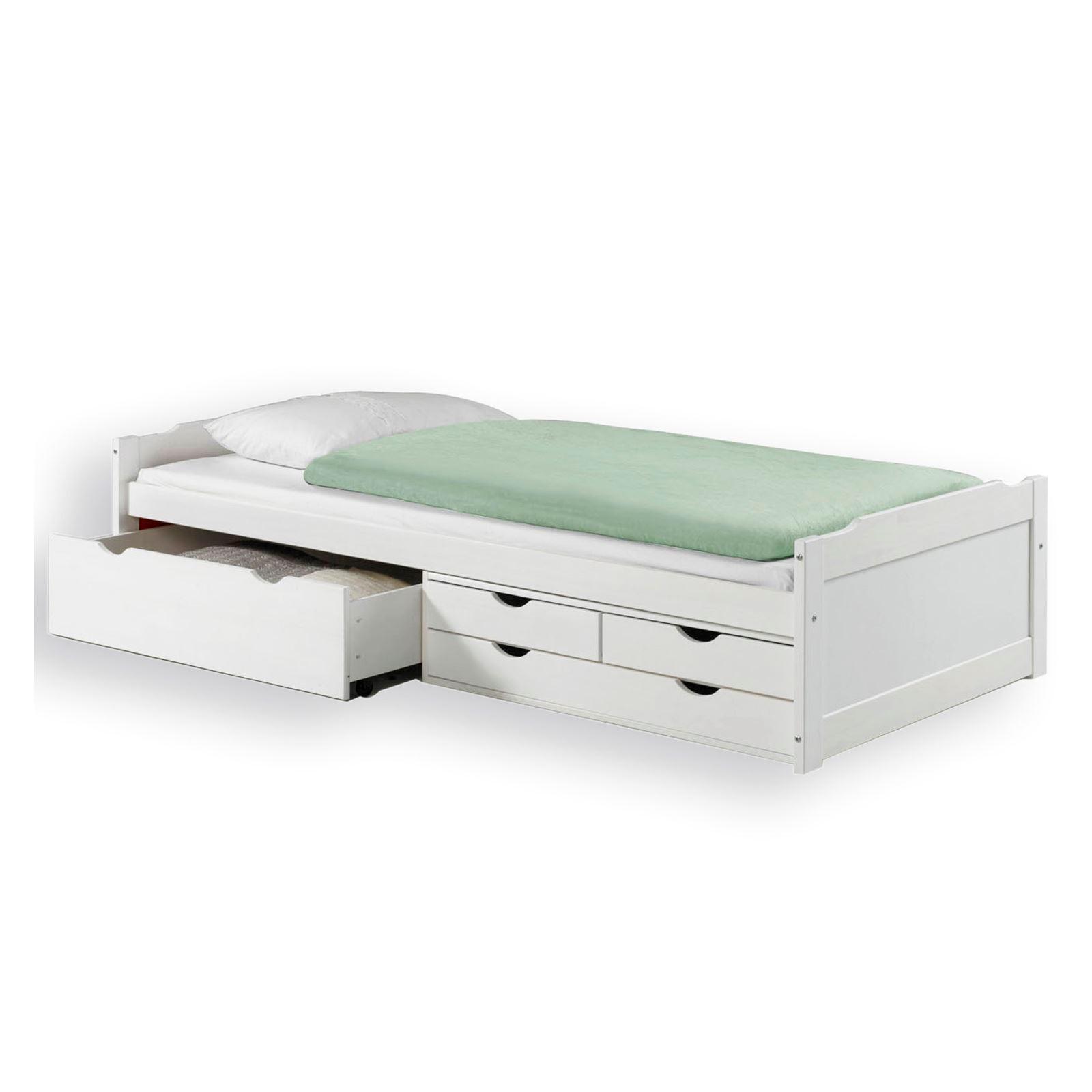FUNKTIONSBETT ANDREA 90x200 cm weiß - Weiß, Holz (99/49/205cm) - IDIMEX