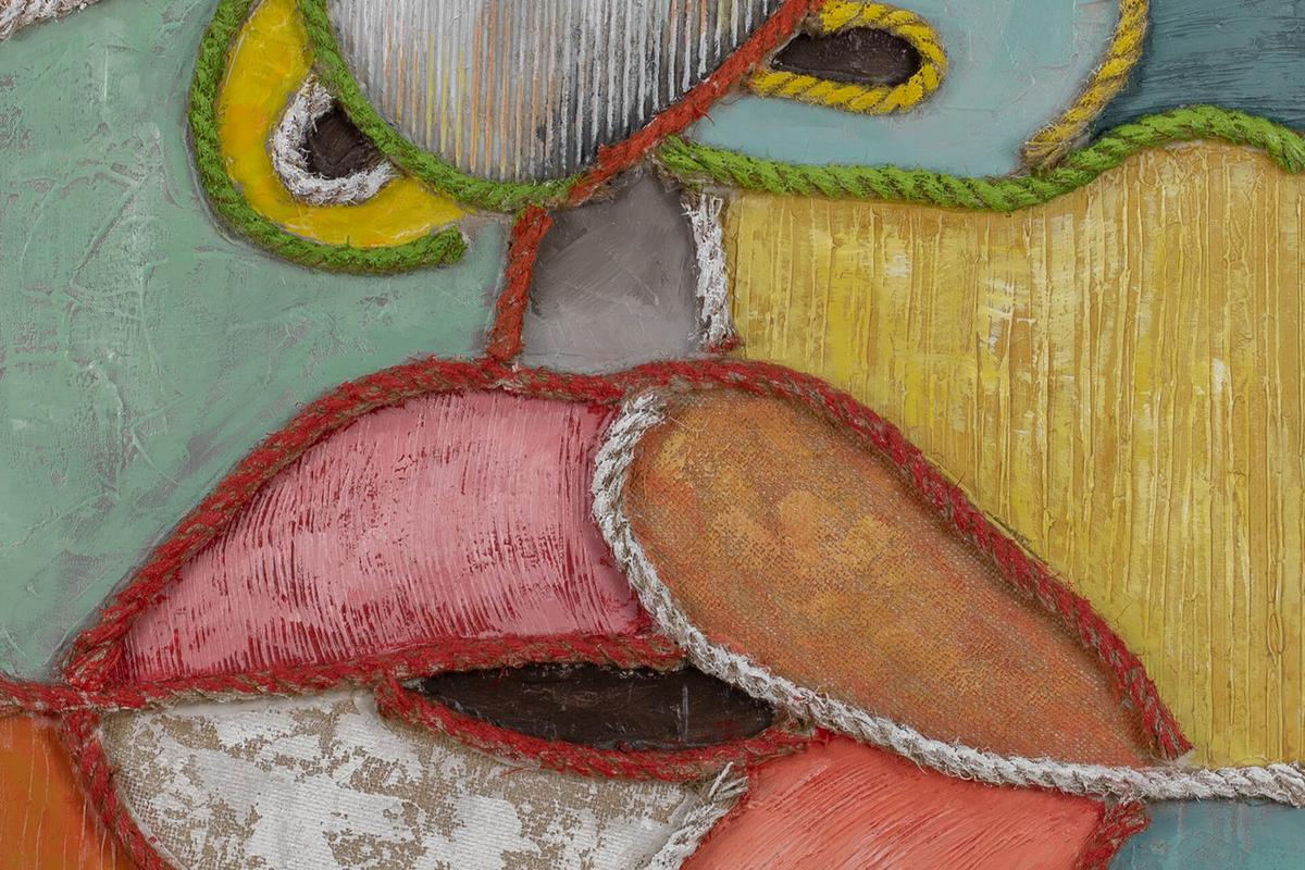 ACRYLBILD HANDGEMALT 60/90 cm - Multicolor, Holz/Textil (60/90cm) - KUNSTLOFT