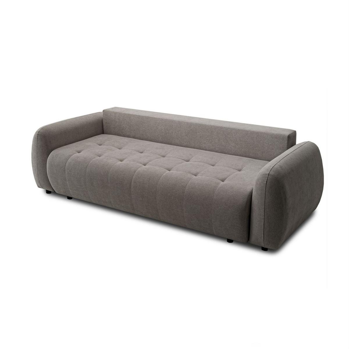 SOFA OMEGA Zweisitzer mit Schlaffunktion, Rosa 21 - Braun, Textil (252/92/105cm) - Lookway