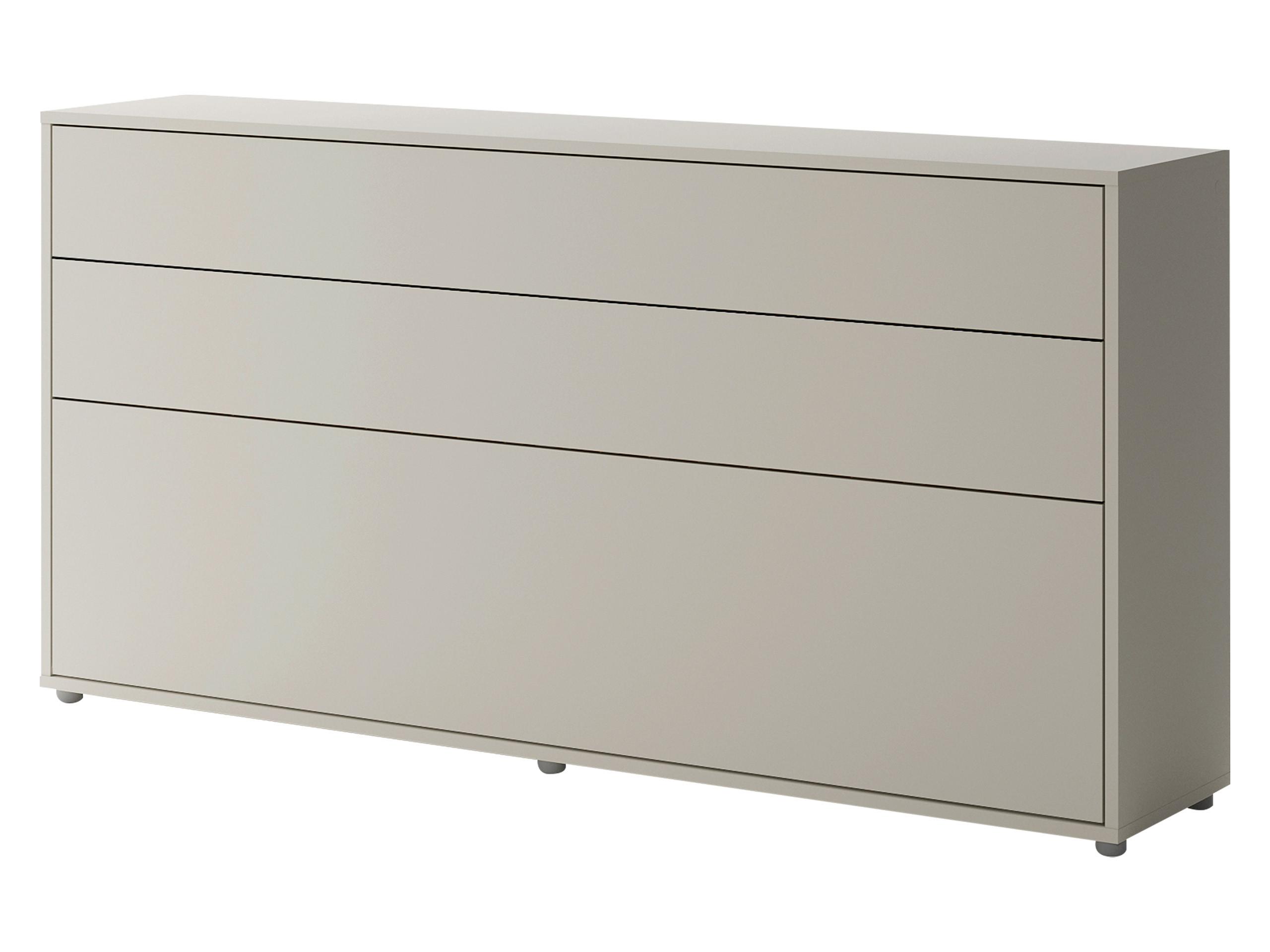 SCHRANKBETT Bed-Concept BC-06 90x200 mit LED-Lampe - Kaschmir/Grau, Holz/Holzwerkstoff (90/200cm) - MIRJAN24