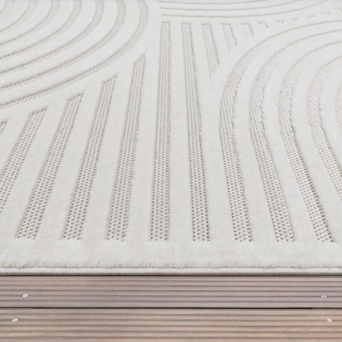 OUTDOORTEPPICH Geometrisch Creme 60 x 100 cm - Creme, Kunststoff (60/100cm) - TT Home