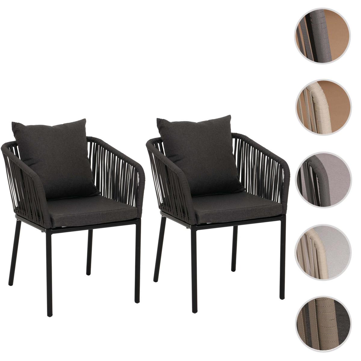 GARTENSTUHL Anthrazit, Dunkelgrau - Dunkelgrau/Anthrazit, Textil (55/75/55cm) - MCW