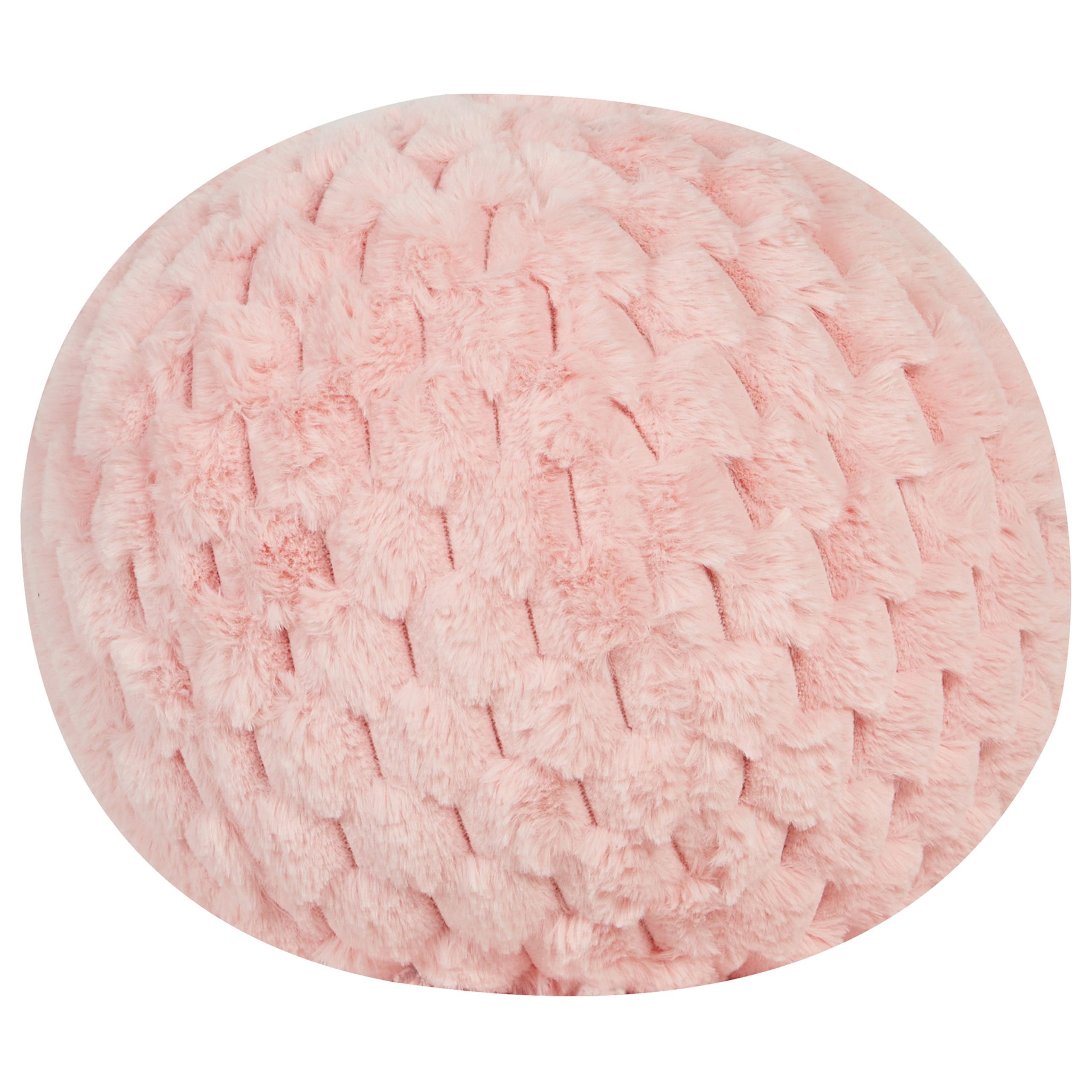 DEKOKISSEN Rosa 30/30 cm Rosea - Pink, Kunststoff (30/30cm) - Beliani