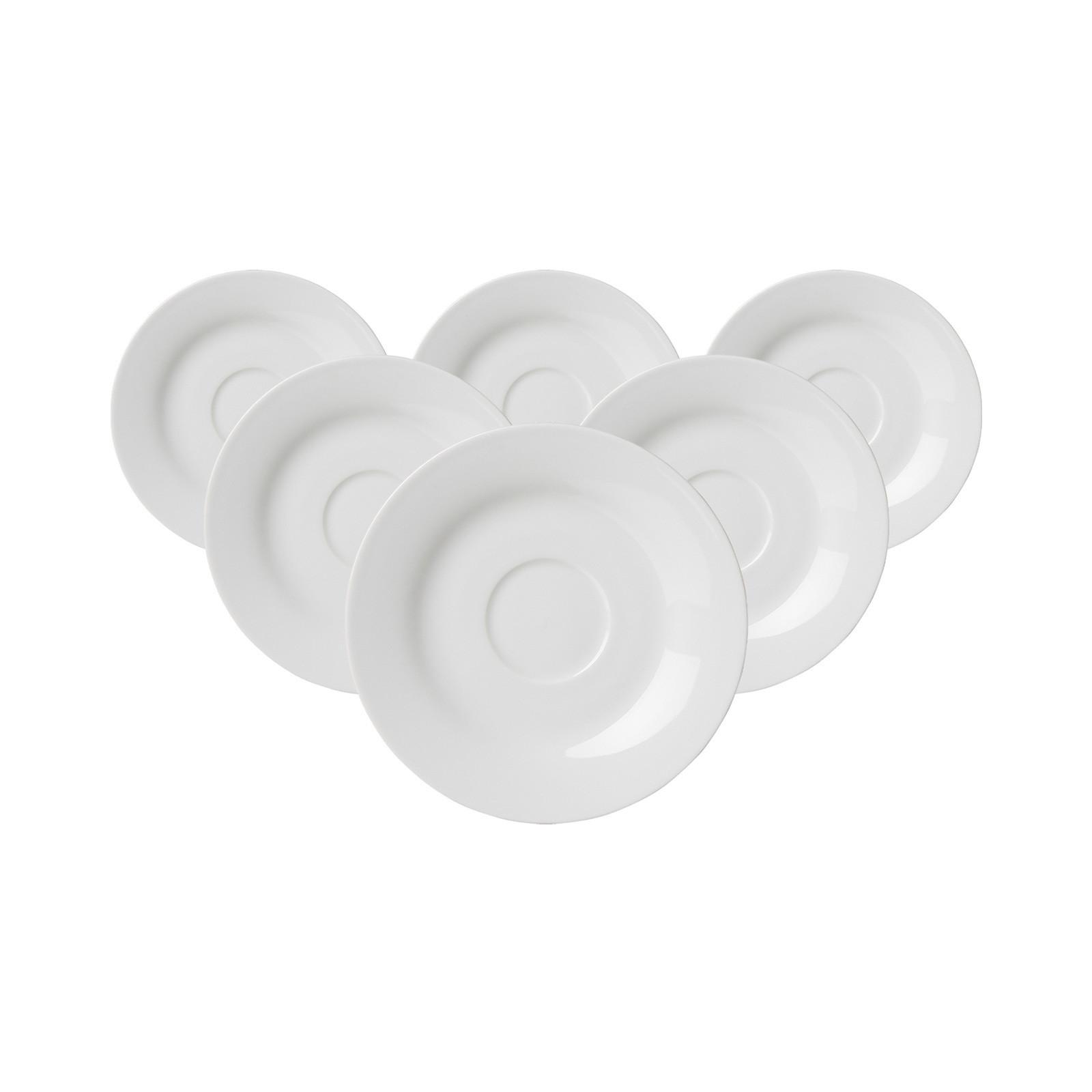KAFFEEUNTERTASSEN Bianco Rondo weiß ø 15 cm 6er Set - Weiß, Keramik (15cm) - Ritzenhoff Breker