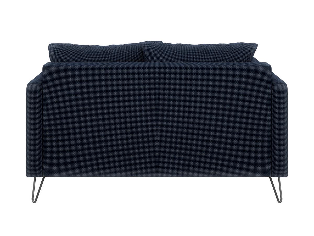 2-SITZER-SOFA Harmony Marineblau Chenille - Schwarz/Dunkelblau, Holz/Textil (140/85/100cm) - S-Style Möbel