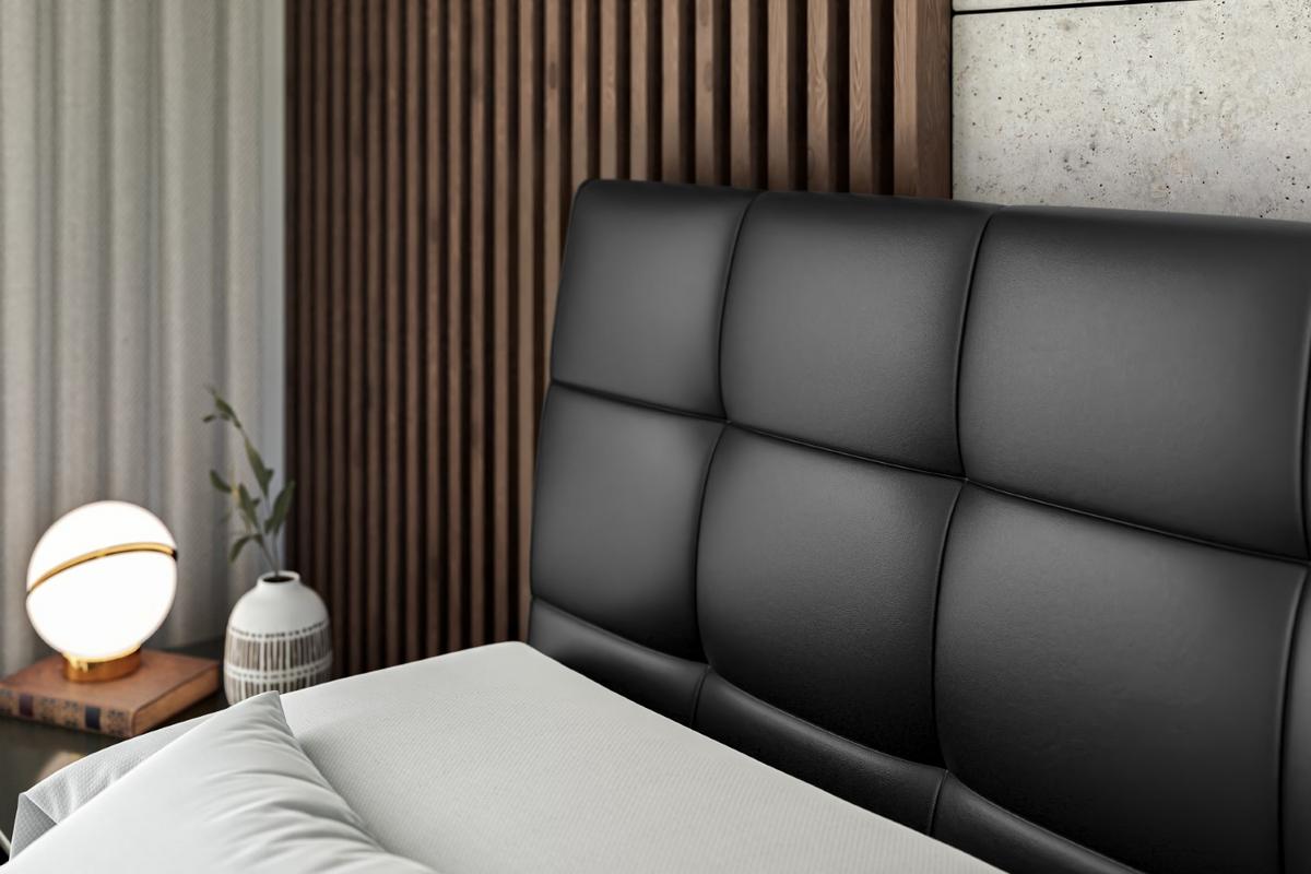 BOXBETT APO-Z - 120 x 200 - H4 - Schwarz Hochglanz - Schwarz Hochglanz/Schwarz, Holzwerkstoff (120/200cm) - ALTDECOR