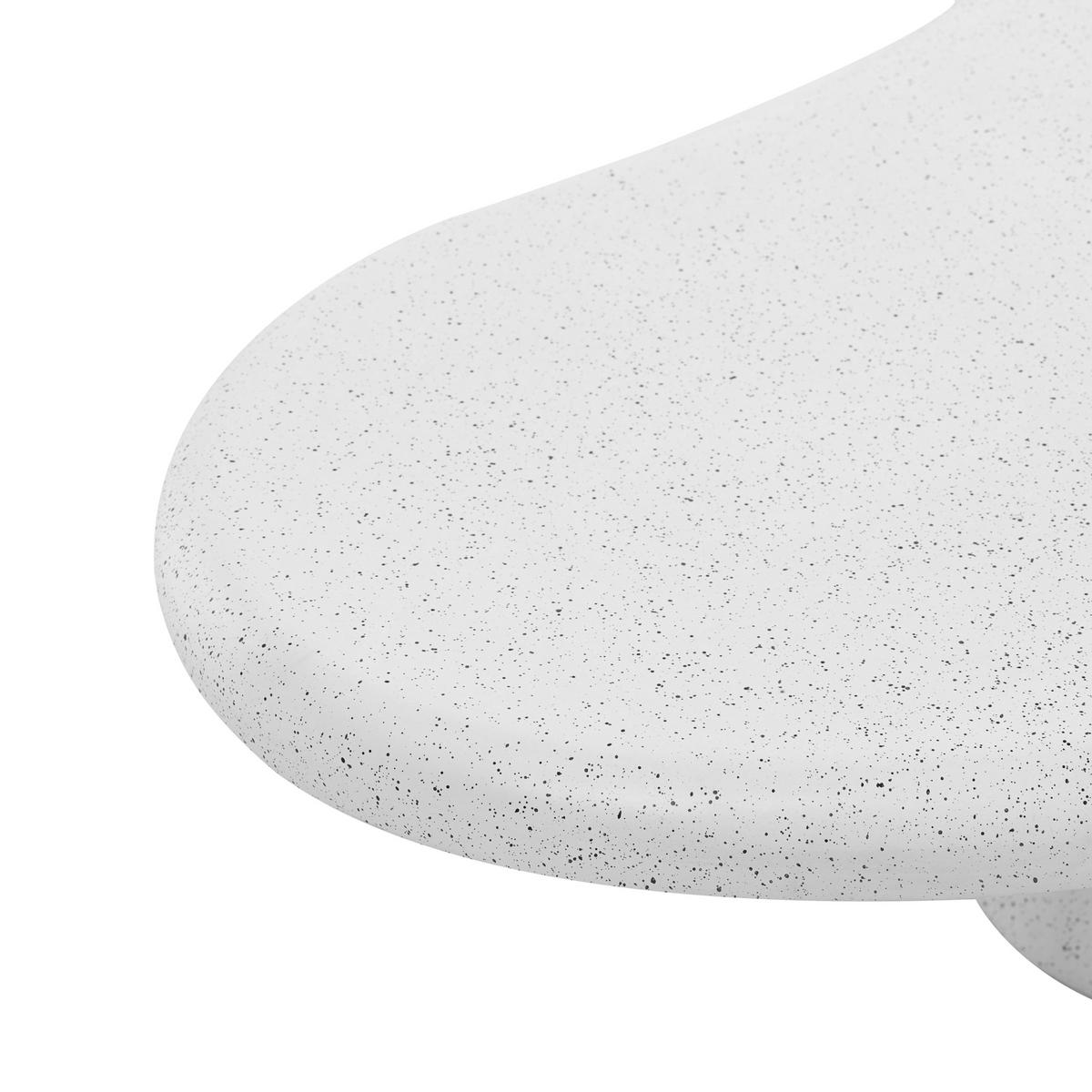 COUCHTISCH 57/120 cm Terrazzo Optik Weiß Conza - Weiß, Keramik (57/120/34cm) - Beliani