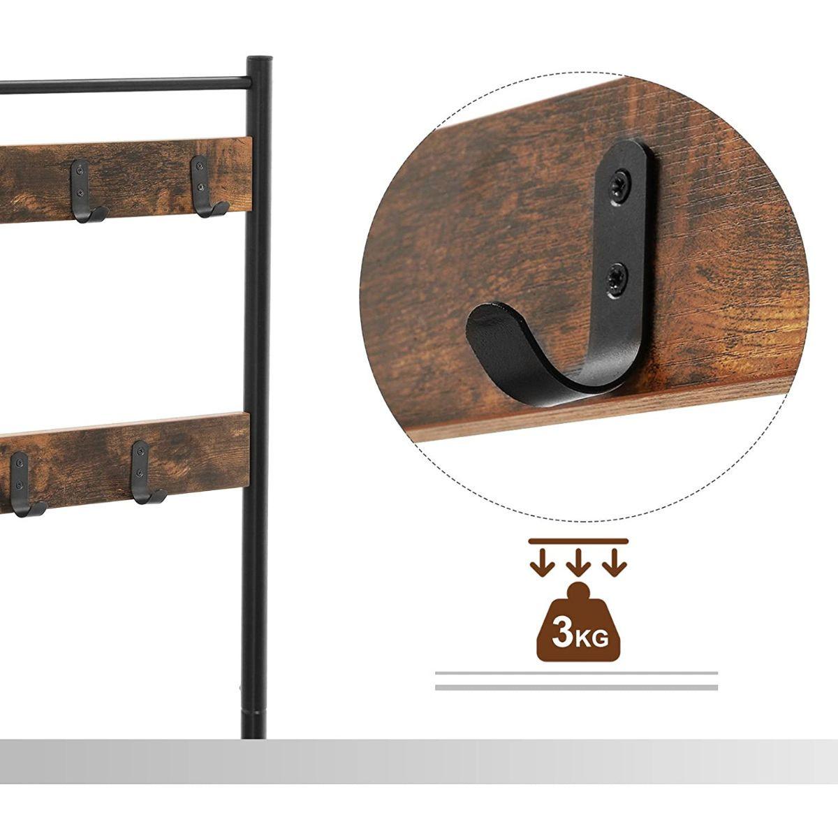 MEHRZWECKSCHRANK mit Kleiderhaken und Schuhbank - Nussbaumfarben, Holzwerkstoff (32.5/175/78.5cm) - Calicosy
