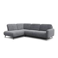 ECKSOFA FEBE 5-Sitzer links, grau - Schwarz/Grau, Holz/Textil (271/190cm) - Wozimo