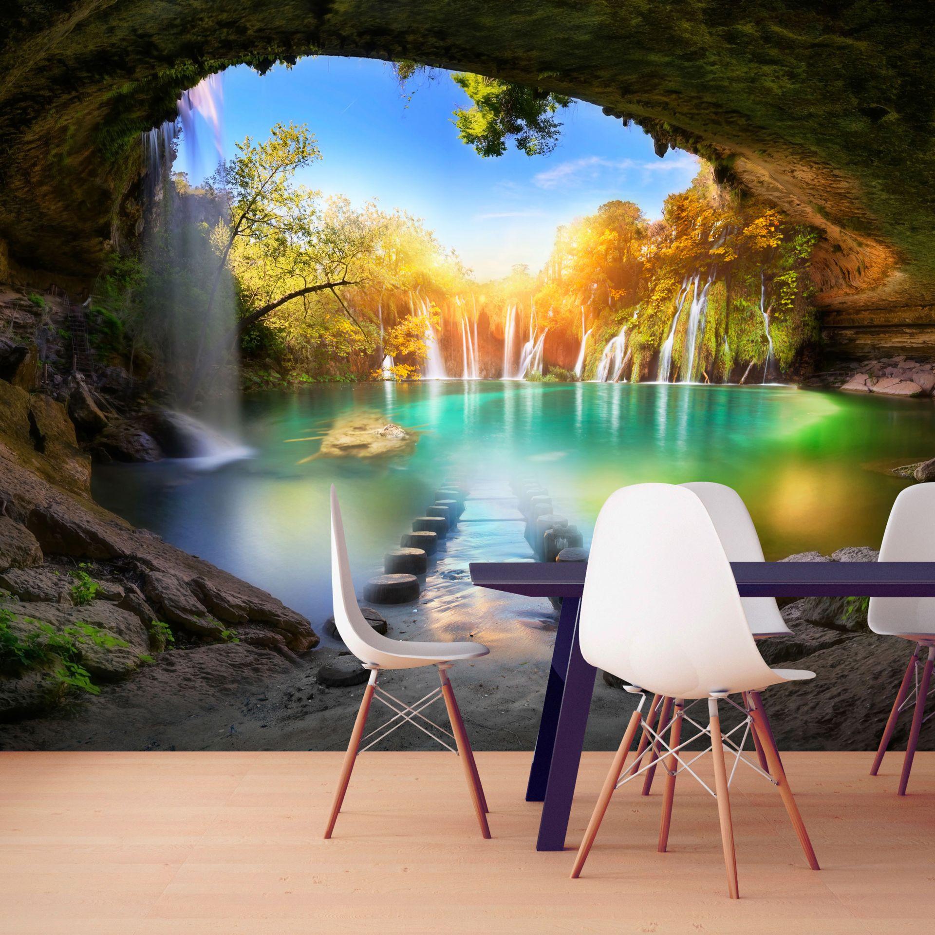 SELBSTKLEBENDE FOTOTAPETE 343/245 cm - Multicolor/Braun, Kunststoff/Textil (343/1cm) - KUNSTLOFT