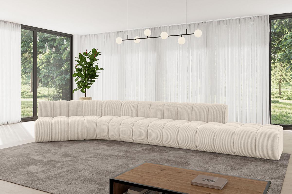 ECKSOFA modulares Sofa Brilo-L2 - 471x174x70 cm Beige - Beige, Holzwerkstoff/Textil (471/174cm) - ALTDECOR