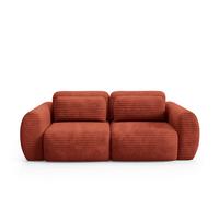 SOFA Camilla 3 Sitzplätze Terracotta - Terracotta, Holz (266/95/121cm) - Petits-meubles