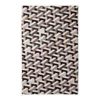PATCHWORK-TEPPICH Leder, geometrisch gemustert 90/150 cm - Multicolor, Leder (90/150cm) - Homescapes