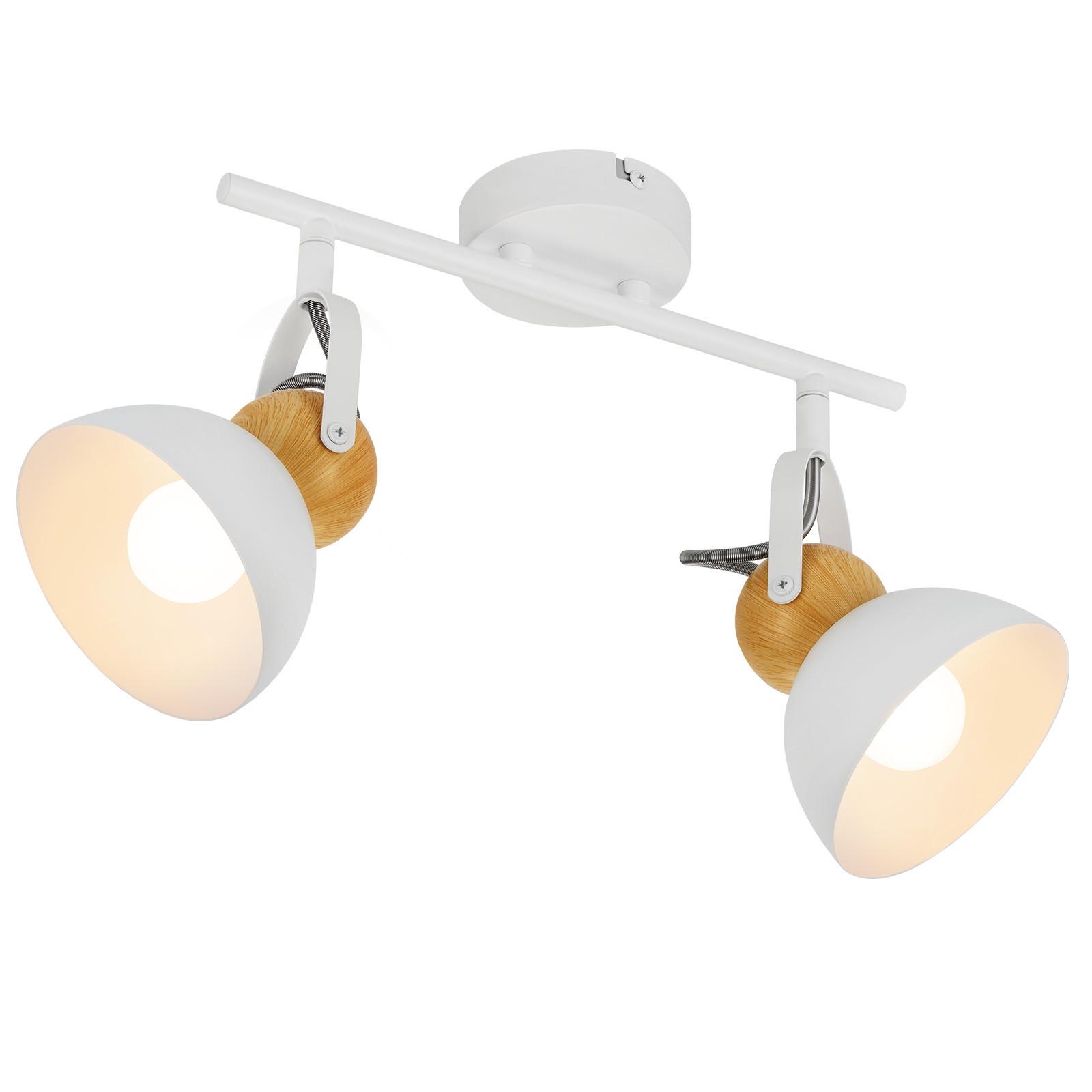DECKENSTRAHLER Flammwin 21/15/33 cm - Weiß, Metall (33/21/15cm) - ZMH