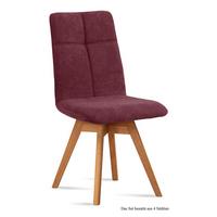ESSZIMMERSTUHL drehbar (4er-Set) Dorea 47x92x60 Eiche geölt/Marsala - Eichefarben/Brombeere, Kunststoff (60/92/47cm) - 58aufmkessel