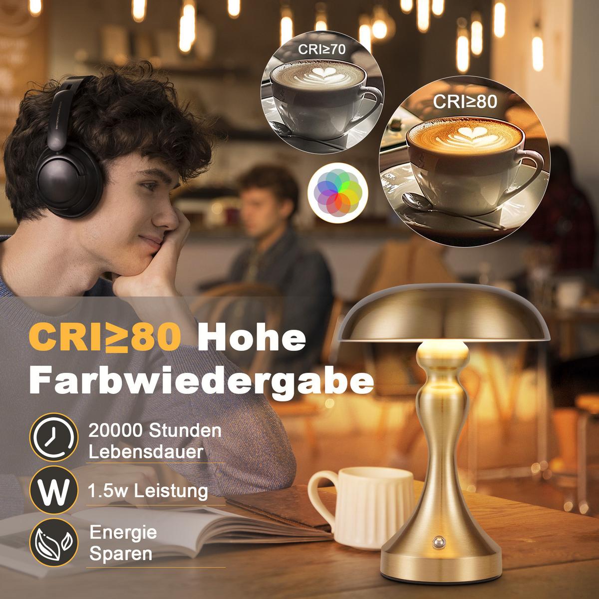 TISCHLAMPE Ronan 15.5/15.5/22 cm - Goldfarben, Metall (15.5/15.5/22cm) - ZMH