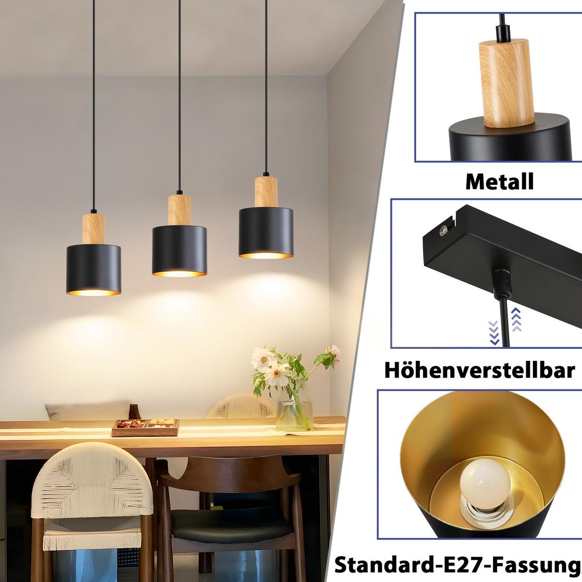 PENDELLEUCHTE Celen 40/12/173.5 cm - Schwarz, Metall (40/12/173.5cm) - ZMH
