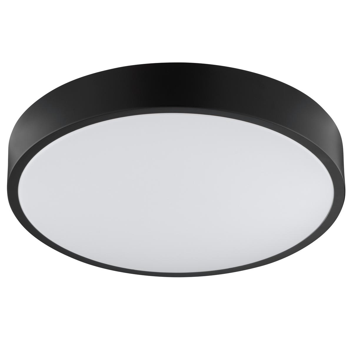 LED DECKENLEUCHTE Delvin Schwarz/Weiß 33/33/7 cm - Multicolor, Metall (33/33/7cm) - Brilliant